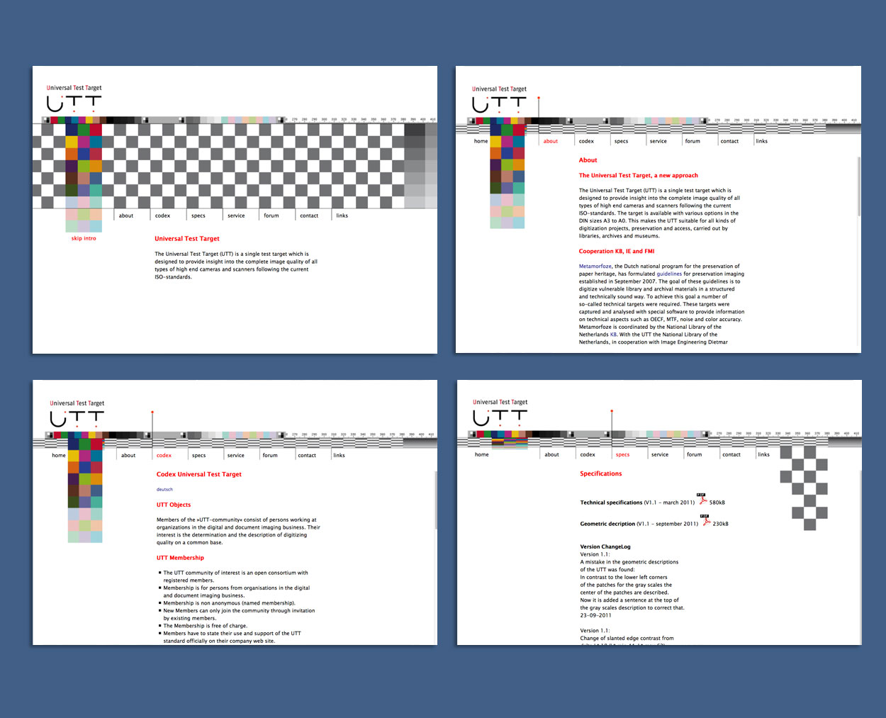 UTT-Universal Test Target > Website 