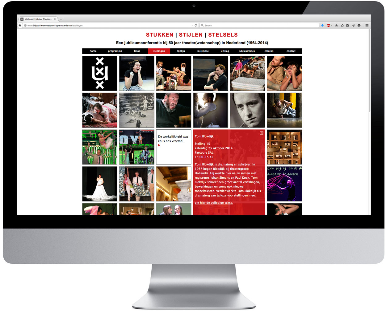 UvA Theaterwetenschappen > Website 50 jaar Theaterwetenschappen