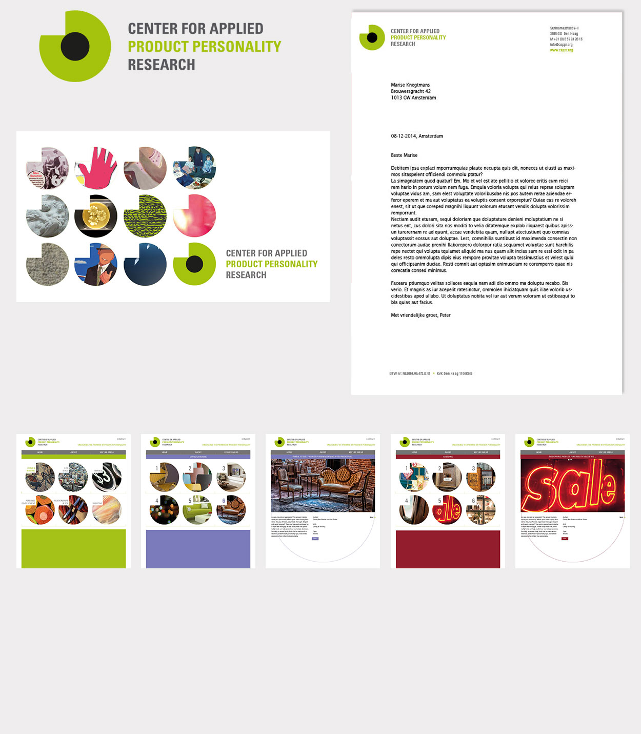 CaPPr > Huisstijl voor Center for Applied Product Personality Research